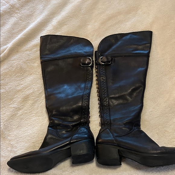 Vince Camuto Studded Knee-High Boots - Picture 3 of 5